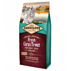 Carni Love Cat Fresh Carp/Trout sausas maistas sterilizuotoms katėms